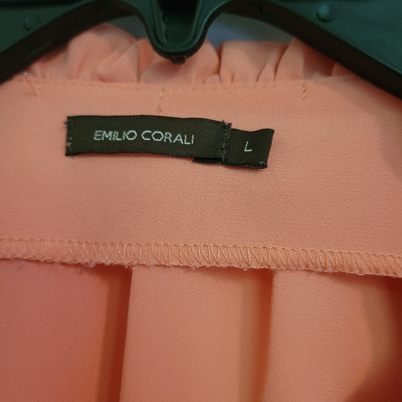 Size L - orange coral, stylish top - Picture 3 of 3